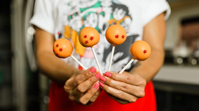 Dragon Ball Z Cake Pop Recipe | BIBIDI.co #cakepops #recipe #dragonball #dragonballz #cakepop #diy
